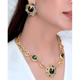 Emerald Orbit Necklace & Earring Set