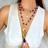 Royal Azure Gemstone Pendant Necklace