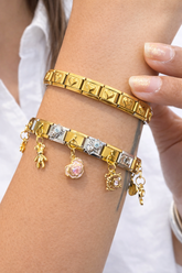 Reemora Italian Link Charm Bracelet Duo