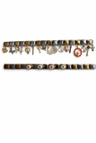 Elegant Dual-Tone Charm Bracelet Collection