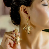 Elegant Vintage-Style Gold Earrings