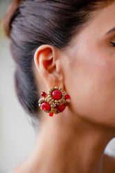 Ruby Cluster Studs
