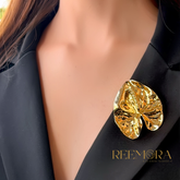 Golden Leaf Blazer Brooch