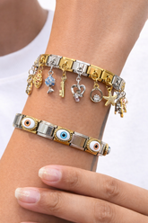 Reemora Signature Dual-Tone Charm Bracelet Collection