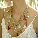 Layered Gold Coastal Charm Necklace