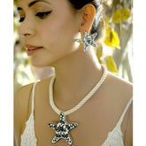 Monochrome Starfish Stud Earrings