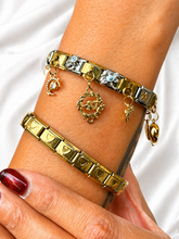 Reemora Dual-Tone Ocean & Evil Eye Charm Bracelet Set