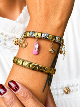 Reemora Dual-Tone Pink Sneaker & Butterfly Charm Bracelet Set
