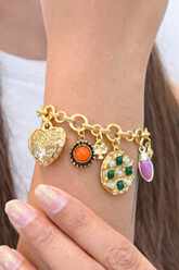 Reemora Vintage Charm Link Bracelet