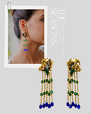 Parrot Charm Chain Drop Earrings