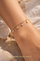 Demi-Fine Gold Shell Charm Bracelet