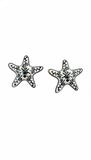 Monochrome Starfish Stud Earrings