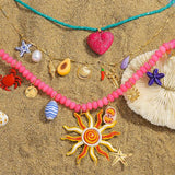 Blue & White Starfish Stud Earrings