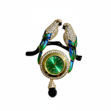 Emerald Serpent Statement Brooch