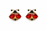 Ruby Ladybug Crystal Button