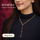 Demi-Fine Gold Heart Drop Necklace