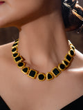 Midnight Onyx Gold Necklace
