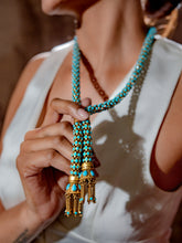Turquoise Cascade Tassel Necklace