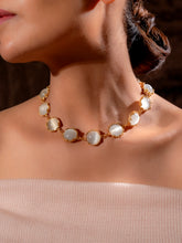 Ivory Pearl-Link Gold Necklace