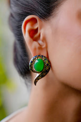 Emerald Paisley Elegance earring jewellery