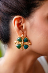 Verdant Cross Bloom Studs earring jewellery