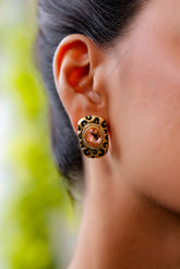 Leopard Glam Stud Earrings