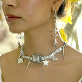 Vintage Silver Charm Watch Necklace