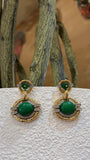 Emerald Orbit Drop Earrings