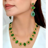 Emerald Royale Necklace & Earrings Set