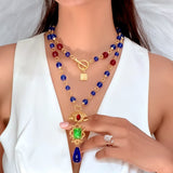 Royal Azure Gemstone Pendant Necklace
