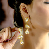 Gold Pearl Drop Earrings