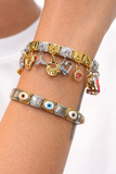 Celestial Dual-Tone Charm Bracelet Set