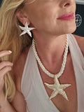 Starfish Pendant Rope Necklace