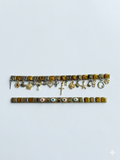 Radiant Dual-Tone Charm Bracelet Set with Evil Eye Elegance