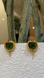 Emerald Serpent Stud Earrings