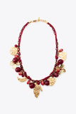 Crimson Charm Cord Necklace
