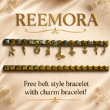 Reemora Dual-Tone Butterfly & Floral Charm Bracelet Set