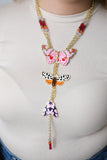 Butterfly Cascade Charm Necklace