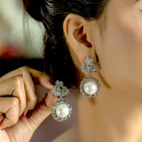 Pearl Blossom Drop Earrings