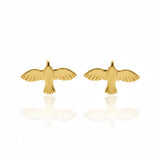 Golden Flight Stud Earrings
