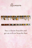 Reemora Dual-Tone Charm & Evil Eye Bracelet Set