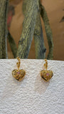 Golden Heart Drop Earrings