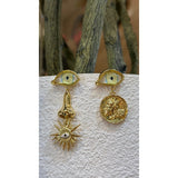 Gold Symbolic Drop Earrings