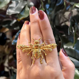 Golden Bee Statement Ring