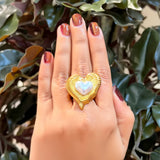Pearl Heart Embrace Ring
