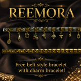 Reemora Dual-Tone Cherry & Star Charm Bracelet Set