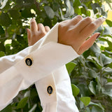 Golden Serpent Oval Button