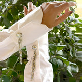 Silver Chain Drop Button