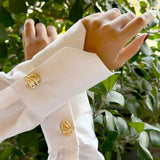 Gold Banana Cluster Button