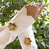 Gold Sunburst Statement Button